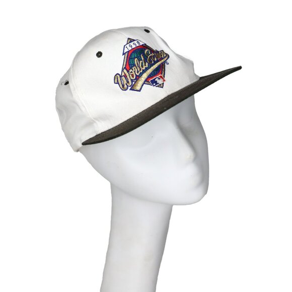 Vintage 90s Starter 1998 World Series Hat Baseball Snapback Cap White Black Kore - Picture 4 of 16